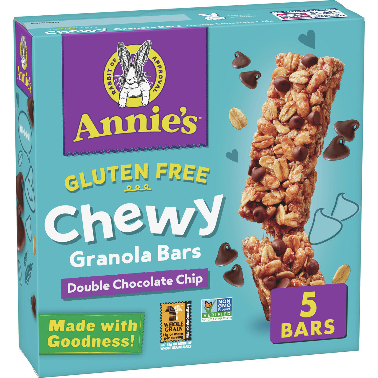 Annie's Chewy Gluten Free Granola Bars Double Chocolate Chip (12x5 PK )-0